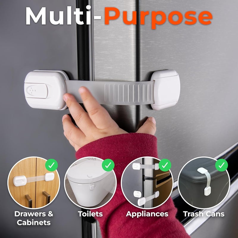 HomeBrella 10-Pack Baby Proof Cabinet Locks - Image 3
